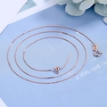 0.5mm Diameter Box With Universal Chain 45cm Length Rose Gold. / 925 Silver