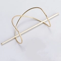 Minimalistische gouden geometrische haarspeld met gekruist metalen frame - Klein / Goud