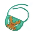 Bavoir de Noël vert pour animaux avec renne 3D et texte Merry Christmas festif - S / Bavoir Vert Élan
