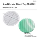 Round striped silicone tray mold 13cm diameter for DIY resin coasters and crafts - No. 1 Small Round Stripe