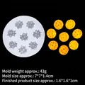 Mini round silicone mold with 8 cavities for making yellow tart and cake decorations - 5#B1145 Cheese Holes / Clear