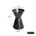 Small size black bouquet holder stand with dimensions 24cm height and 16cm top diameter - Small / Black