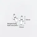 Zilveren legering kruis hanger met hart uitsparing, 18x10mm voor DIY sieraden maken - Antiek Zilver szj011z18