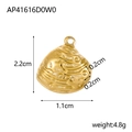 Detailed size specifications for gold starfish charm with dimensions and weight info - Gold Abstract Stripes (AP41616D0W0)