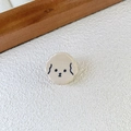Pince à cheveux chiot dessin animé en résine blanc crème pour mèches latérales - Environ 2,5 cm / Café au Lait