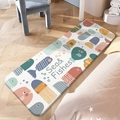 Cartoon sea fish pattern rectangular bedroom rug for kids with Sea and Fishes text - Clownfish