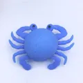 Blue crab water spray toy for kids bath time, features a squeeze octopus design - Blue Bath Crab
