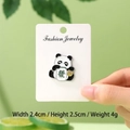 Cute panda enamel pin with mahjong tile and gold ingot, fashion jewelry accessory - Wealth Fortune Mahjong Panda