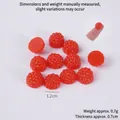 Mini mûre rouge simulée de 1,2 cm en résine pour projets artisanaux faits à la main - 1.2cm Mûre Rouge (Moyen)