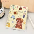 Mini-Spiralnotizbuch mit süßem beigem Cover, Cartoon-Hund und Sternen-Illustrationen - 2# Gepunkteter Brauner Stern Hund