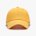 Gorra de béisbol clásica de algodón amarillo brillante con visera curva de seis paneles - Amarillo Jengibre