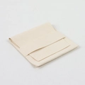 Square beige microfiber jewelry gift box with magnetic flap closure for rings and necklaces - 8x8cm / Ivory Beige Microfiber Jewelry Bag (Envelope Style)