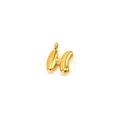 Polished gold stainless steel letter H pendant charm for DIY jewelry necklaces - Letter H