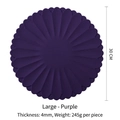 Sottopentola in silicone viola scuro 30cm resistente al calore con trama a petalo - 18cm / Viola