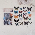 Set di 40 adesivi vintage a farfalla in PET con esemplari realistici per scrapbooking DIY - Farfalla Campione