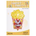 Palloncino popcorn in alluminio a strisce bianche e rosse per feste, misura 65x44cm - Popcorn