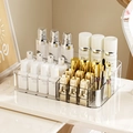 Organizzatore trucco in acrilico trasparente con scomparti multiuso e cassetti cosmetici - Trasparente/Scatola Porta Rossetto Singola