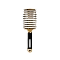 Black and gold curved boar bristle hair brush for scalp massage and hair styling - Black Gold With Bristles