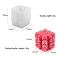 3D skull rubiks cube silicone candle mold with product dimensions and weights - Skull Cube