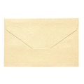 Mini vintage specialty paper triangle envelope in cream beige for gift cards and member cards - Rice Yellow (Grass Scented Paper)