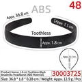Detailed measurements of a 1.8cm wide matte black ABS headband with smooth no-teeth design - 1.8CM Non-toothed Black Plain