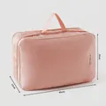 Grand organisateur de bagages rose poudré avec poignée de transport et double fermeture - Grand / Rose Poudré
