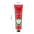 Green tea hand cream in red Christmas theme tube 30g with Santa Claus illustration - Encounter Fragrance / 30 g
