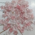 Pink and clear gradient five-petal flower beads with gold foil for DIY jewelry making - Gold Foil Mini Flower Color 7