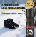Spray de rénovation 100ml pour daim ocre pour chaussures nubuck et sacs avec brosse - YUWANG Jaune Terre 100ml