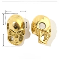 Größenparameter für Gold Totenkopf Charm mit 18mm Höhe und 3,6mm Lochdurchmesser - Goldener Totenkopf (YE269)