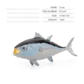 Realistic solid tuna fish model toy, blue and silver aquatic animal figure, 17x8x7cm - Tuna (ZQ1457)