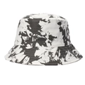 Reversible black and white tie-dye bucket hat with abstract artistic pattern - L (58-60cm) / White Black