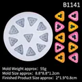White silicone mold for berry-shaped chocolates and resin crafts with dimensions 8.8cm - 1#B1141 Triangle Berries / Clear