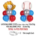 Honkbal feestballonset met latex en folie ballonnen voor jongens sportverjaardag - Honkbal Thema Latex en Folie Ballonnen Set