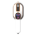 White and rose gold handheld steamer with LCD touch screen and four fabric modes - US Plug / White