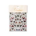 Adesivi per unghie farfalla retrò giapponesi stile MS-317 con motivi a rose scure - Farfalla Rosa Fiamma Cremisi (MS-317)