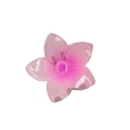 Pink gradient 4cm glitter plumeria hair claw clip with translucent resin petals - Maple Leaf Claw / Rose Red
