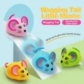 Wind-up clockwork toy mice in four bright colors with wagging tails for kids - Wind-up Wiggle Mouse (Plastic)