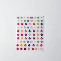 3D multi-color relief flower nail art stickers set with adhesive backing model M-080 - 3D Colorful Little Flowers Style (M-080)