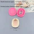 Pink silicone molds for DIY oval aromatherapy plaster tablets with embossed textures - Oval 2-Piece Set-8564 / Pink