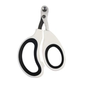 Black and white pet nail clipper with stainless steel blades and anti-slip rubber handle - Single Hole Clipper Black White