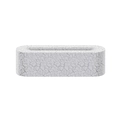 3D flame humidifier in white finish with unique minimalist ice-crackle texture - DQ709 Standard / White Lava Style