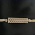 Wooden rolling pin with snowflake embossing for Christmas cookies on dark background - Snowflake Style 2