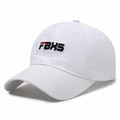 Gorra de béisbol blanca de secado rápido con bordado detallado de letras FBXS - Ajustable / Blanco