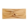 Elastisches rutschfestes Yoga-Stirnband in Goldbraun mit Knotendesign für Damen Sport - Hellbeige