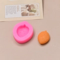 Detailed pink silicone strawberry mold with textured fruit resin craft project - Single Strawberry Style / Pink