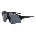 Lunettes de cyclisme noires avec verres gris foncé intégrés et monture ventilée - Monture Noire Verres Gris