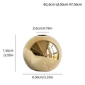 Jarrón de bola dorado en cerámica con dimensiones Φ2,0cm L8,50cm H7,50cm para hogar - 296 Trompeta