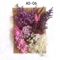 DIY dried flower material pack A5-06 with purple and pink blossoms for craft making - Flower Pack No.6