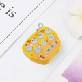 Mini yellow handheld whack-a-mole game keychain with cute cartoon mouse buttons - Chinese Packaging / Yellow
